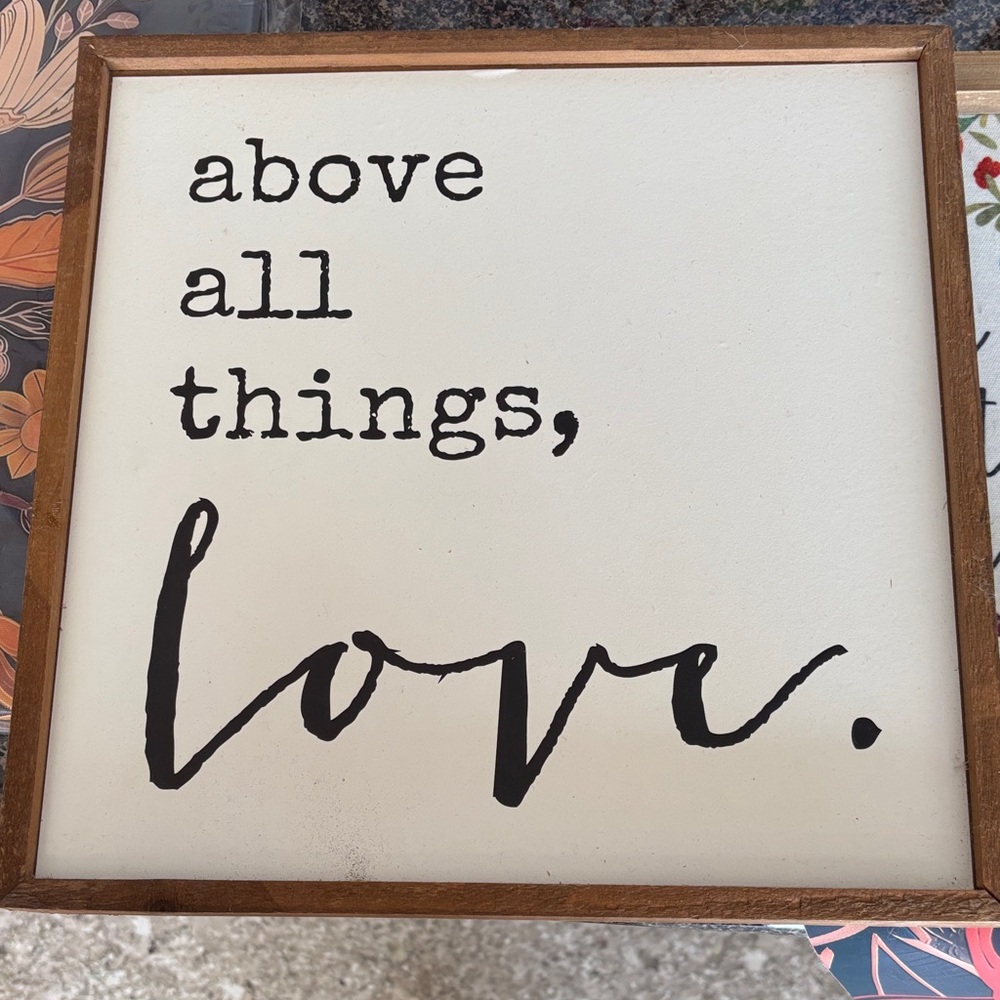 Wooden Framed Love Quote Wall Art